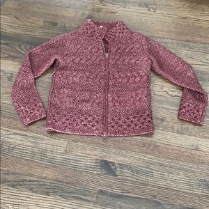 J. JILL Purple Zip Cardigan XS Sweater EUC